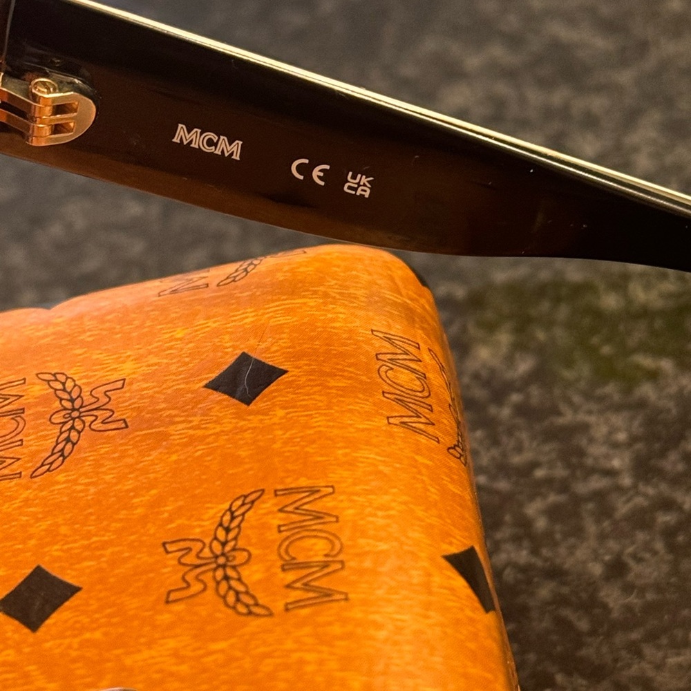 MCM Women’s Rectangular Sunglasses - Brown - Picture 6 of 7
